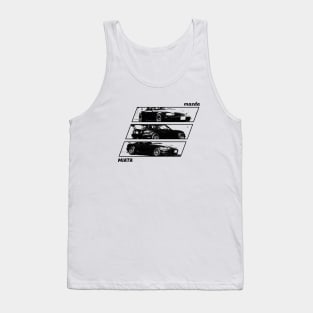 Mazda Miata MX-5 NB Black 'N White Archive 2 Tank Top